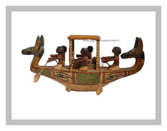 Egyptische begrafenis houten boot