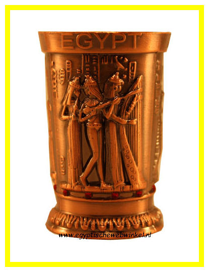 Luxe bronskleurig farao\'s borrel bekers