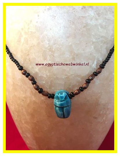 Green scarab necklace