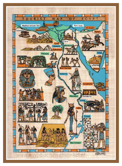 Map of Egypt papyrus