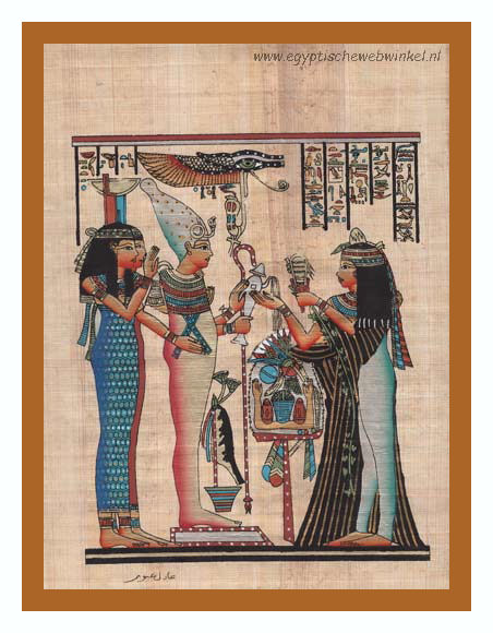 Isis, Nephthys en Osiris papyrus
