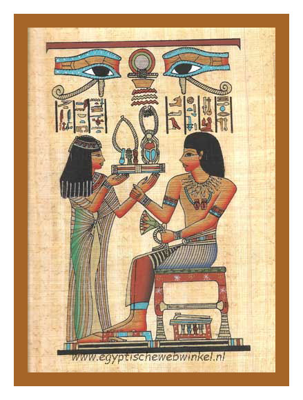 Scéne van een tempel papyrus