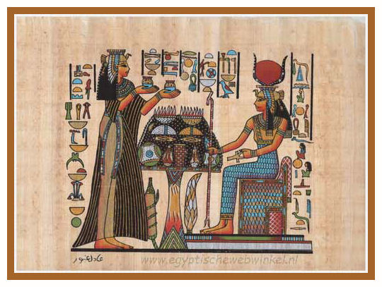 Goddess Hathor and queen Nefertari