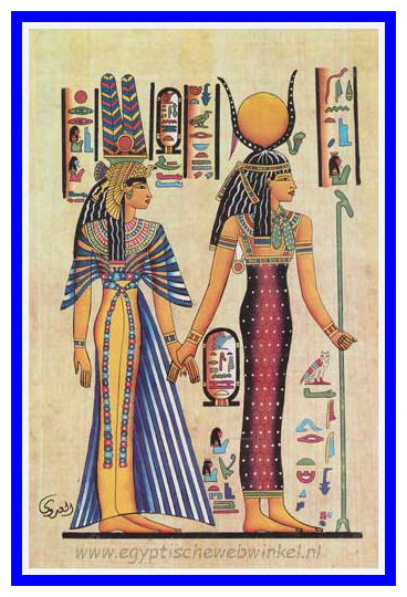 Isis en Nefertari postkaart
